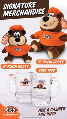 A&W Merchandise Signage
